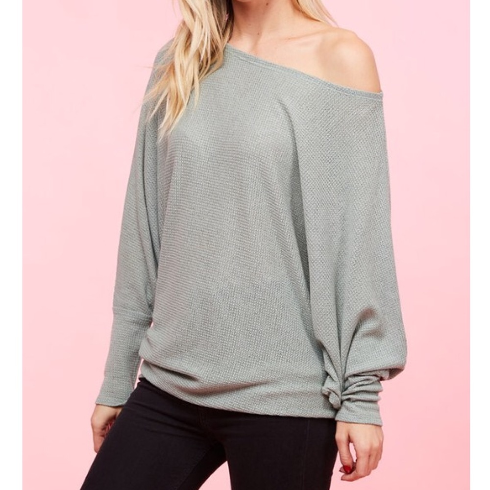 One shoulder Knit Top